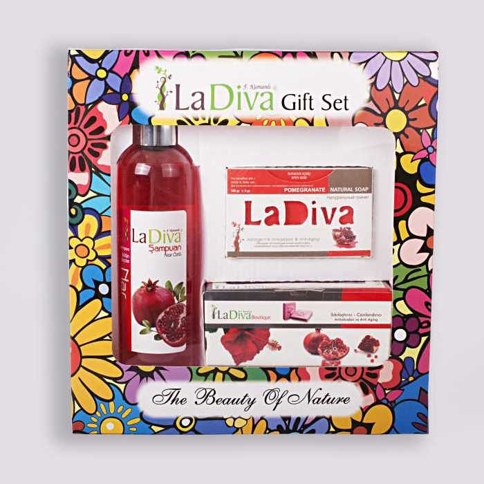 LaDiva 3 in 1 Pomegranate Gift Set